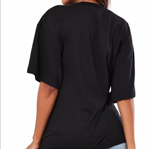 Playboy Black Lips Print T-Shirt - Picture 5 of 6